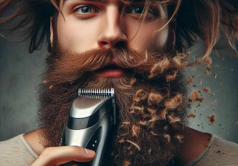 trimming long beard