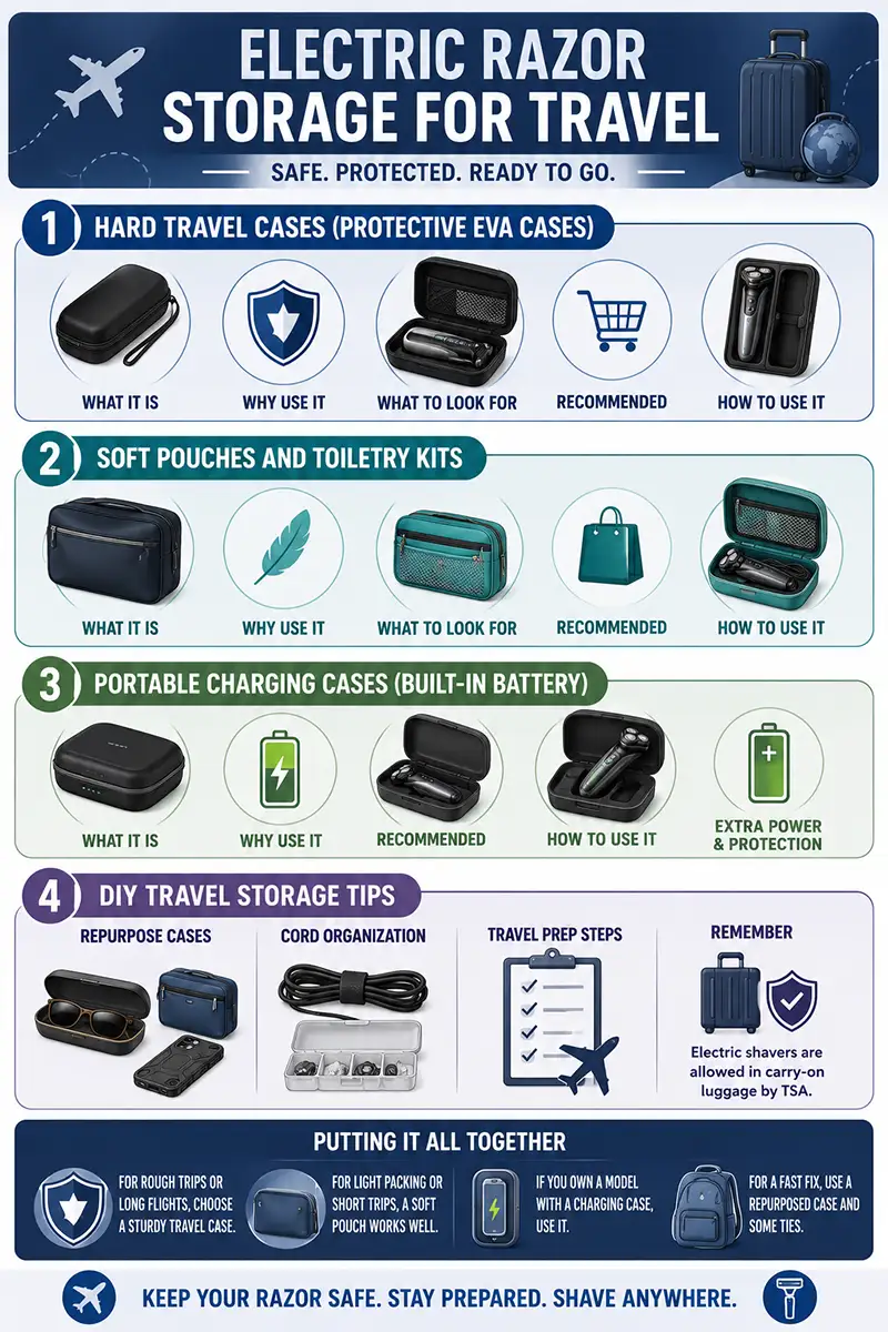 Electric Razor Storage for Travel