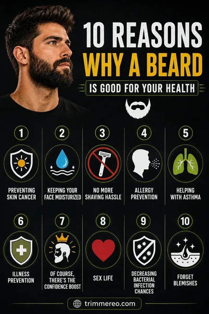 10 Reasons Why Beard is Good infograph