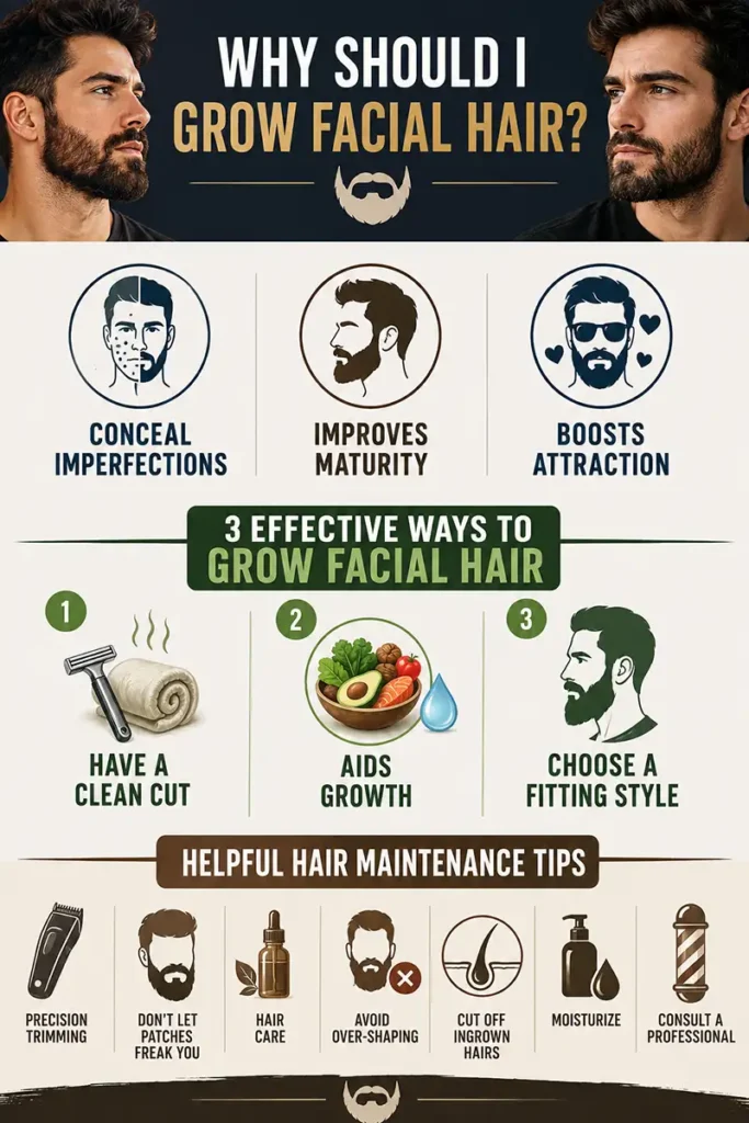 Grow Facial Hair infograph