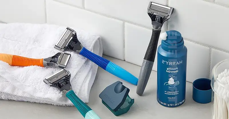 Cartridge razors for men arranged for comparison