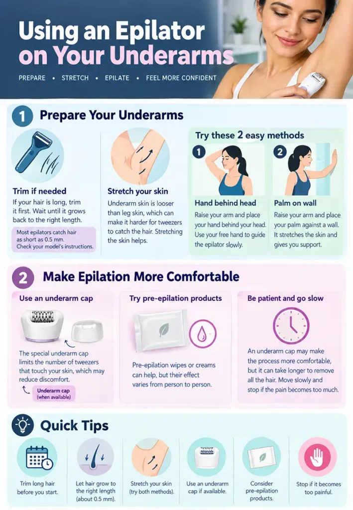 Underarm Epilation infograph